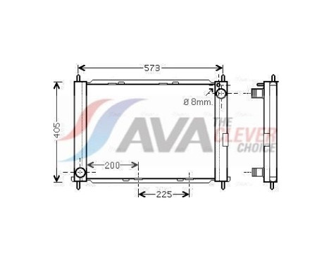 Radiator, engine cooling RT2652 Ava Quality Cooling, Image 2