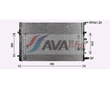 Radiator, engine cooling RT2682 Ava Quality Cooling