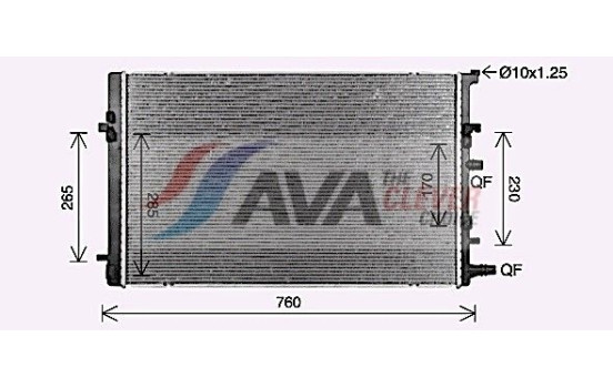 Radiator, engine cooling RT2682 Ava Quality Cooling