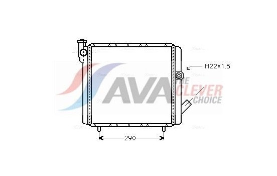 Radiator, engine cooling RTA2070 Ava Quality Cooling