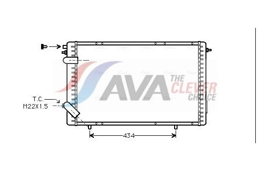 Radiator, engine cooling RTA2126 Ava Quality Cooling