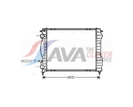 Radiator, engine cooling RTA2129 Ava Quality Cooling