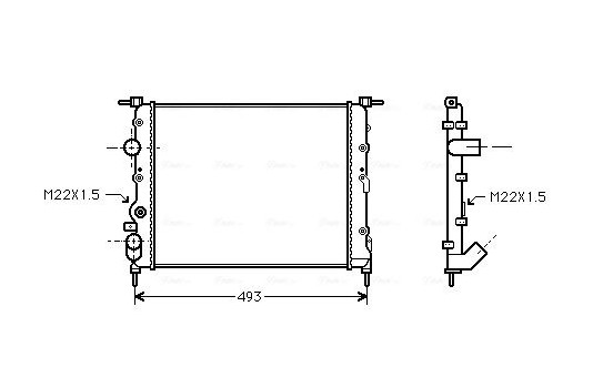 Radiator, engine cooling RTA2197 Ava Quality Cooling