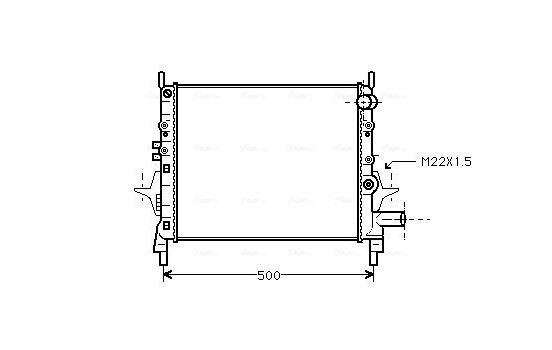 Radiator, engine cooling RTA2206 Ava Quality Cooling