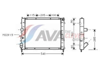 Radiator, engine cooling RTA2215 Ava Quality Cooling