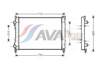 Radiator, engine cooling RTA2233 Ava Quality Cooling