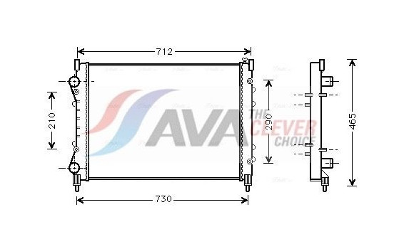Radiator, engine cooling RTA2233 Ava Quality Cooling