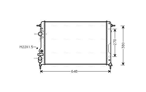 Radiator, engine cooling RTA2241 Ava Quality Cooling