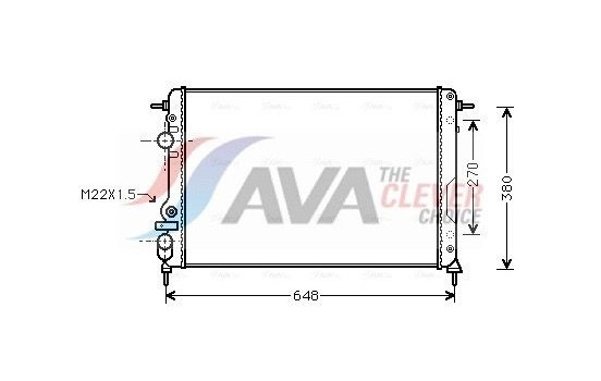 Radiator, engine cooling RTA2241 Ava Quality Cooling