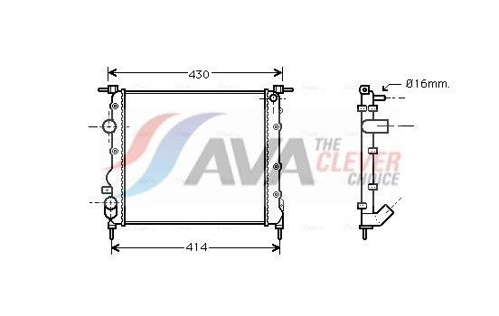 Radiator, engine cooling RTA2261 Ava Quality Cooling