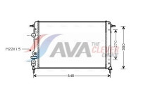 Radiator, engine cooling RTA2266 Ava Quality Cooling