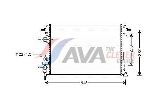 Radiator, engine cooling RTA2266 Ava Quality Cooling