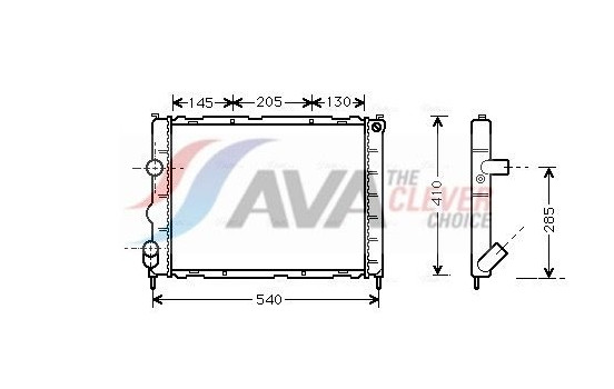 Radiator, engine cooling RTA2267 Ava Quality Cooling
