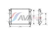 Radiator, engine cooling RTA2270 Ava Quality Cooling