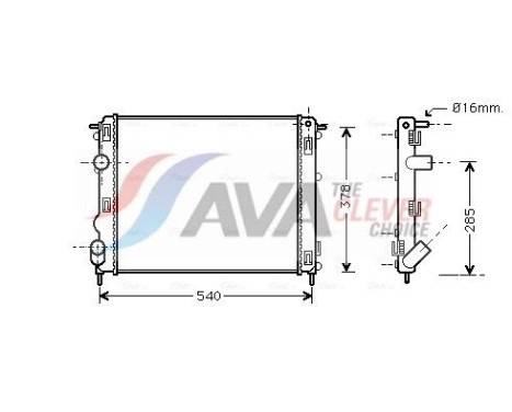 Radiator, engine cooling RTA2272 Ava Quality Cooling