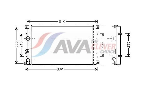 Radiator, engine cooling RTA2276 Ava Quality Cooling