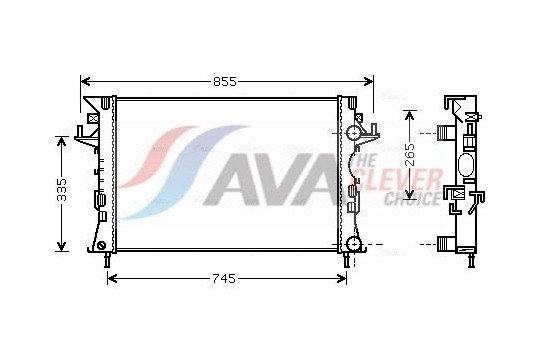 Radiator, engine cooling RTA2300 Ava Quality Cooling