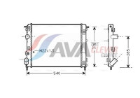 Radiator, engine cooling RTA2302 Ava Quality Cooling