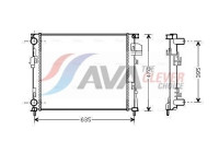 Radiator, engine cooling RTA2303 Ava Quality Cooling