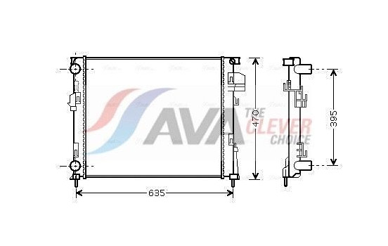 Radiator, engine cooling RTA2303 Ava Quality Cooling