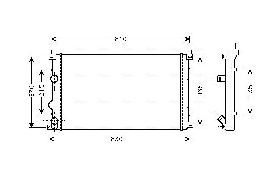 Radiator, engine cooling RTA2322 Ava Quality Cooling