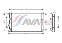 Radiator, engine cooling RTA2322 Ava Quality Cooling