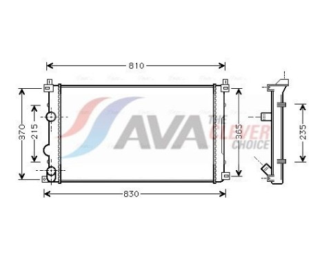 Radiator, engine cooling RTA2322 Ava Quality Cooling