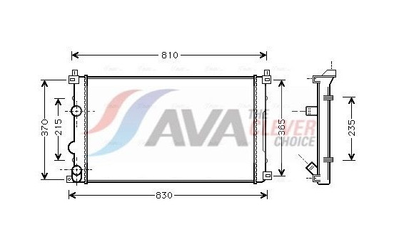 Radiator, engine cooling RTA2322 Ava Quality Cooling
