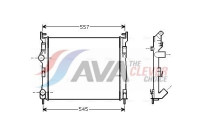 Radiator, engine cooling RTA2326 Ava Quality Cooling