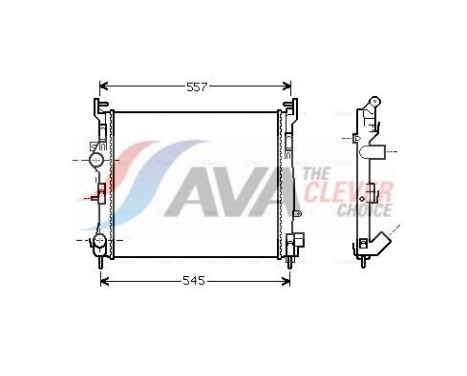 Radiator, engine cooling RTA2362 Ava Quality Cooling