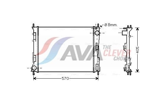 Radiator, engine cooling RTA2374 Ava Quality Cooling