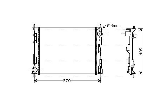 Radiator, engine cooling RTA2375 Ava Quality Cooling