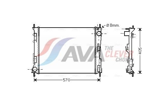 Radiator, engine cooling RTA2375 Ava Quality Cooling