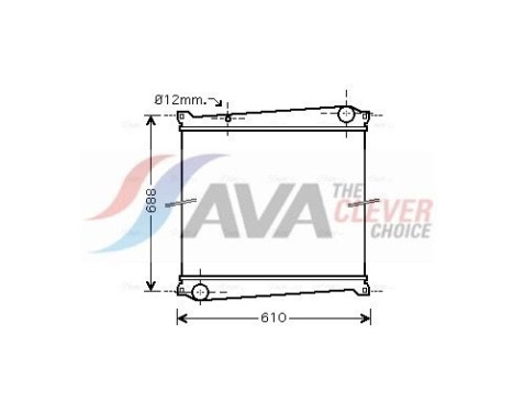 Radiator, engine cooling RTA2379 Ava Quality Cooling