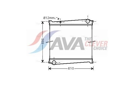 Radiator, engine cooling RTA2379 Ava Quality Cooling