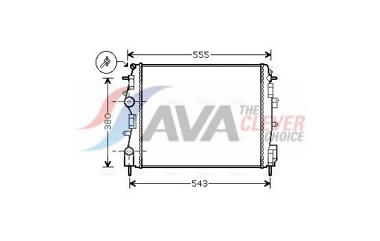 Radiator, engine cooling RTA2399 Ava Quality Cooling