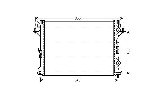 Radiator, engine cooling RTA2421 Ava Quality Cooling