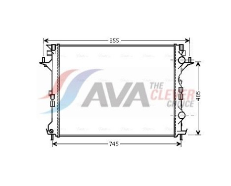 Radiator, engine cooling RTA2421 Ava Quality Cooling
