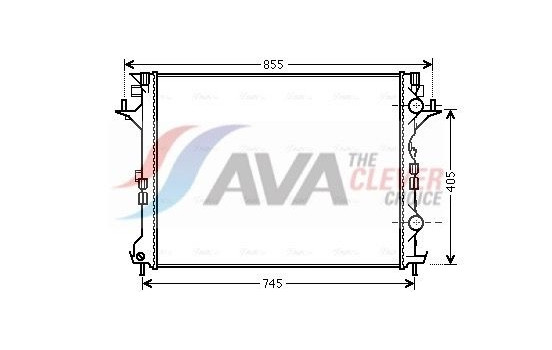Radiator, engine cooling RTA2421 Ava Quality Cooling
