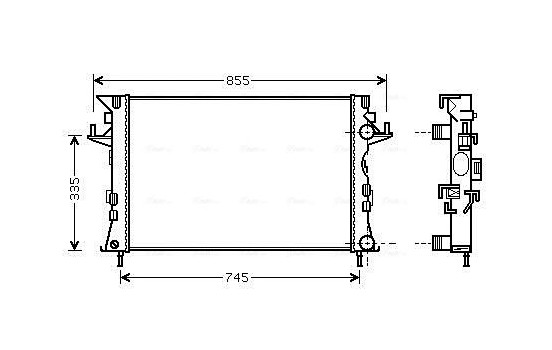 Radiator, engine cooling RTA2438 Ava Quality Cooling