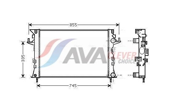 Radiator, engine cooling RTA2438 Ava Quality Cooling