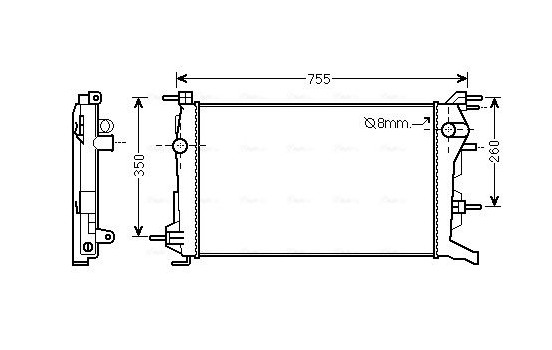 Radiator, engine cooling RTA2460 Ava Quality Cooling