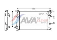Radiator, engine cooling RTA2460 Ava Quality Cooling