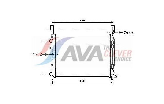 Radiator, engine cooling RTA2469 Ava Quality Cooling