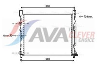 Radiator, engine cooling RTA2470 Ava Quality Cooling