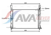Radiator, engine cooling RTA2472 Ava Quality Cooling