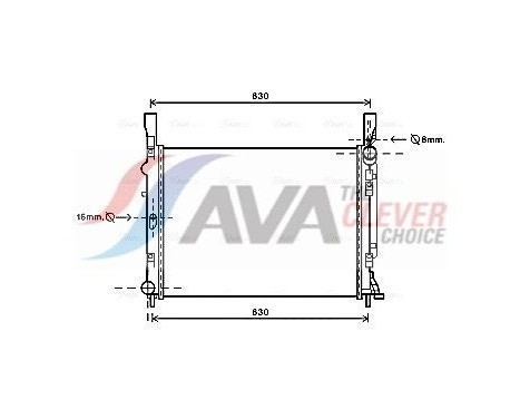 Radiator, engine cooling RTA2472 Ava Quality Cooling