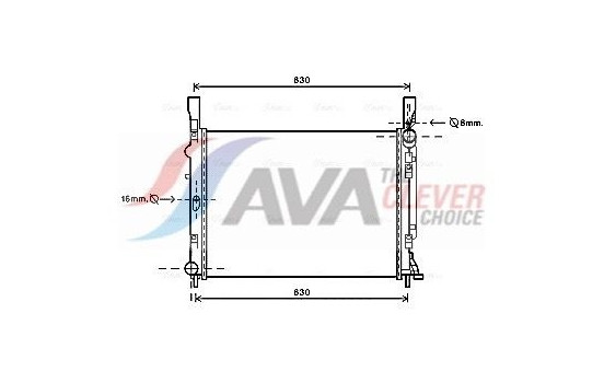 Radiator, engine cooling RTA2472 Ava Quality Cooling