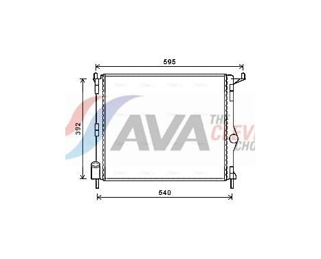 Radiator, engine cooling RTA2476 Ava Quality Cooling