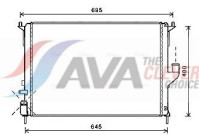 Radiator, engine cooling RTA2477 Ava Quality Cooling